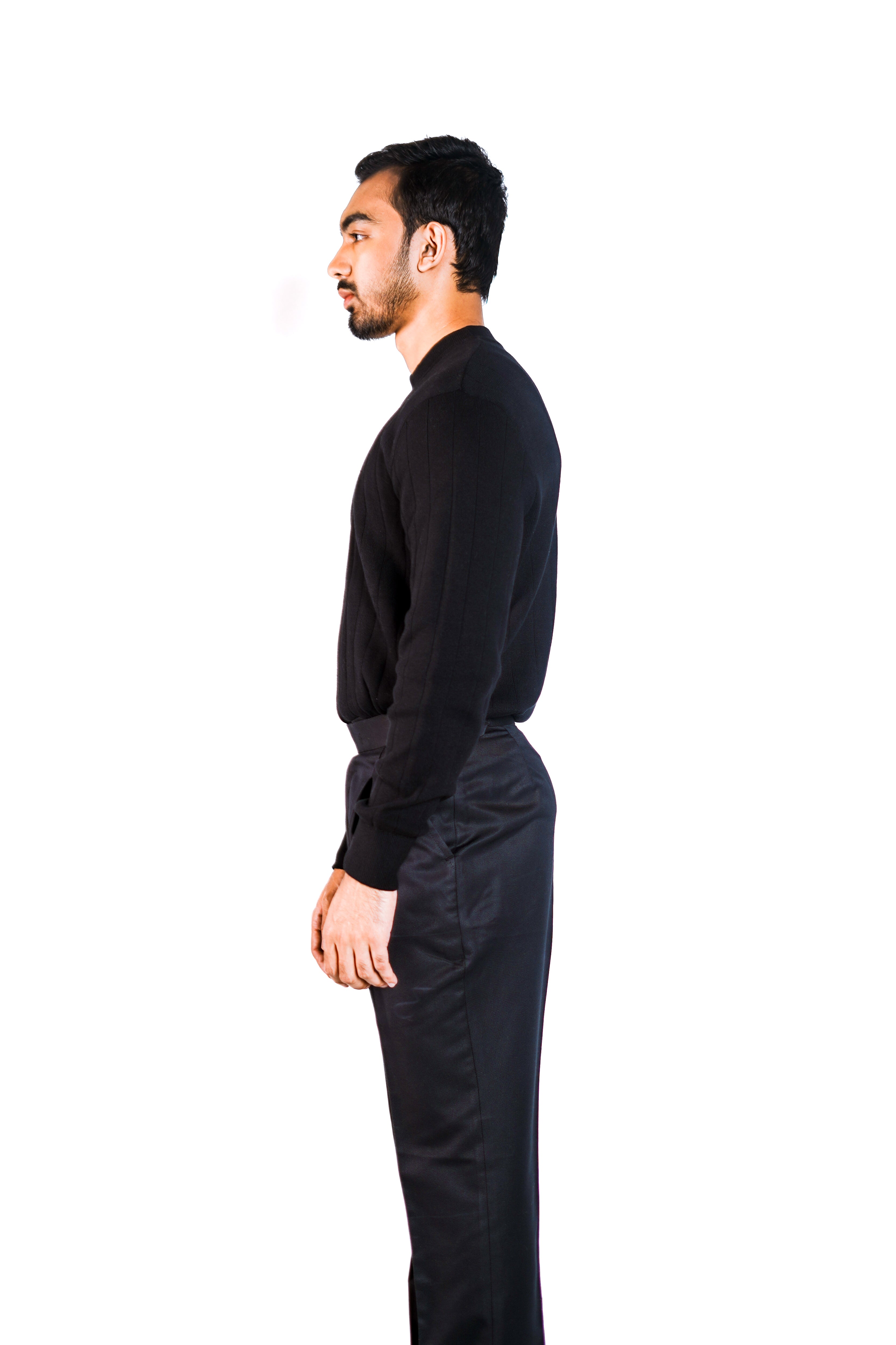 Carbon Black Classic Knit Sweater man